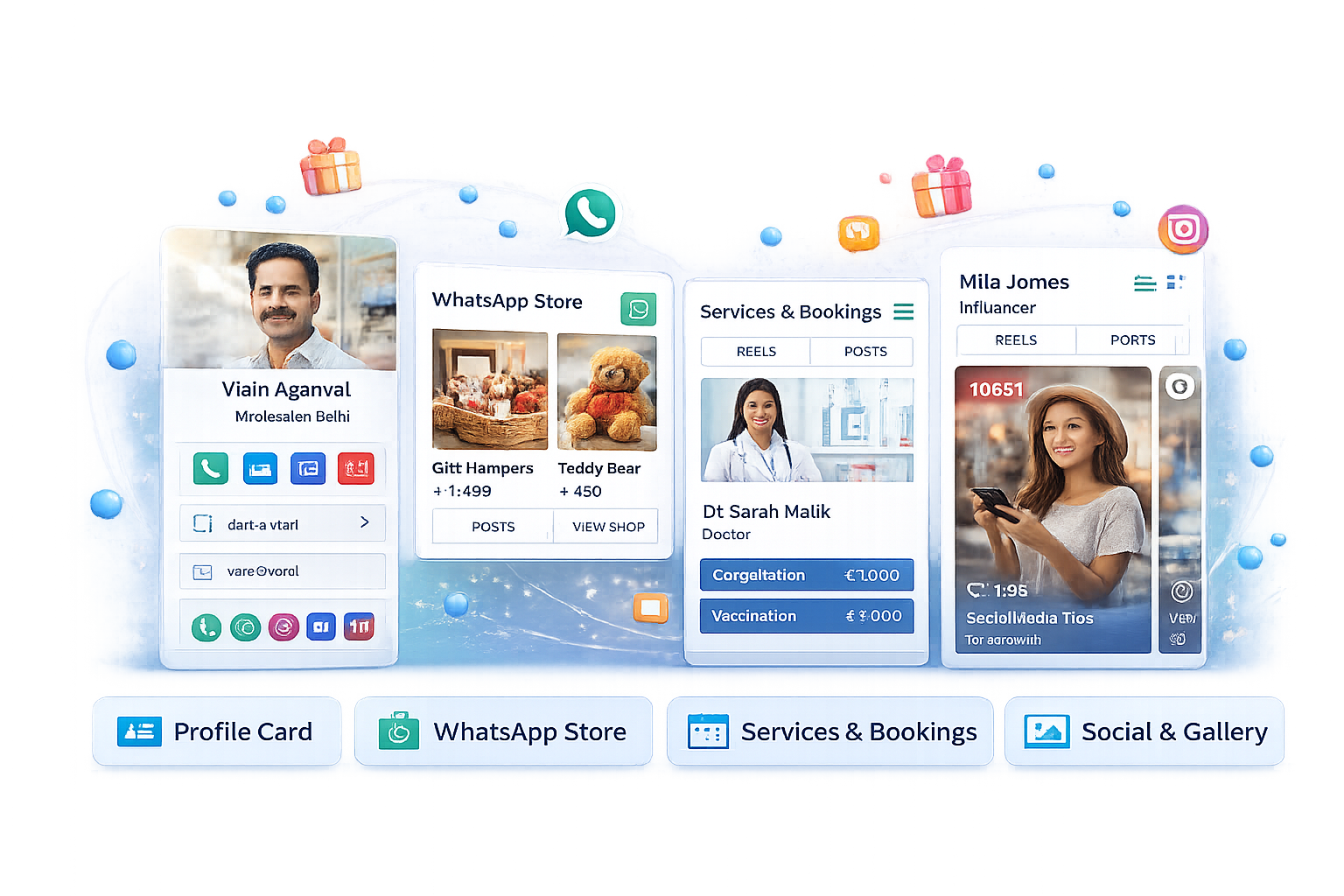 Digital vCard Illustration